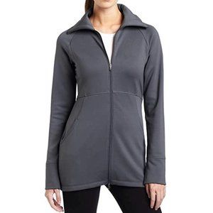 Columbia i2o Gray Omni-Wick Slim Longline Full Zip Jacket Tunic Womens Small